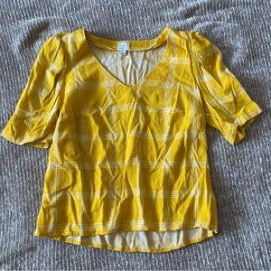 A New Day Yellow Blouse, Size Small, Like New